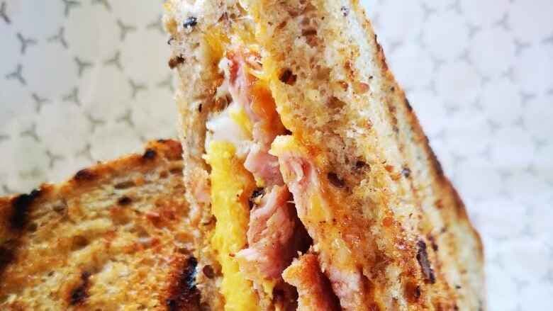 Peameal Grilled Cheese Sandwich