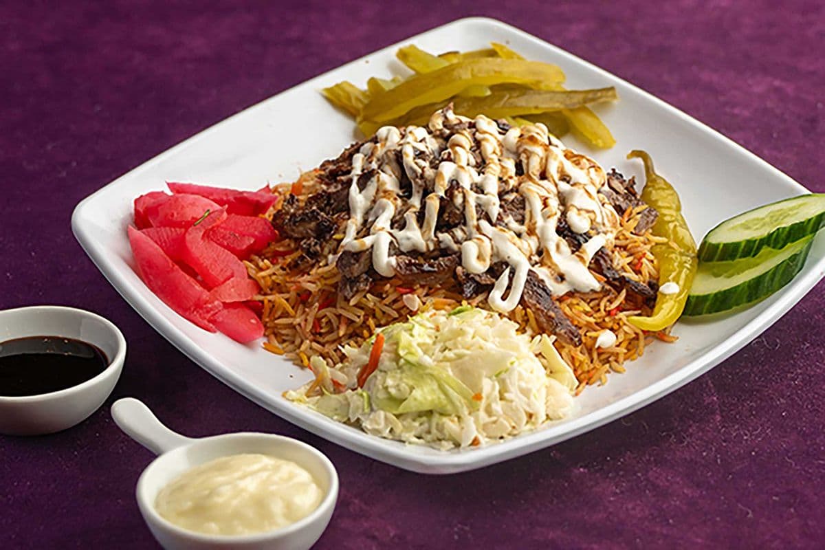 Beef on Rice or Fries