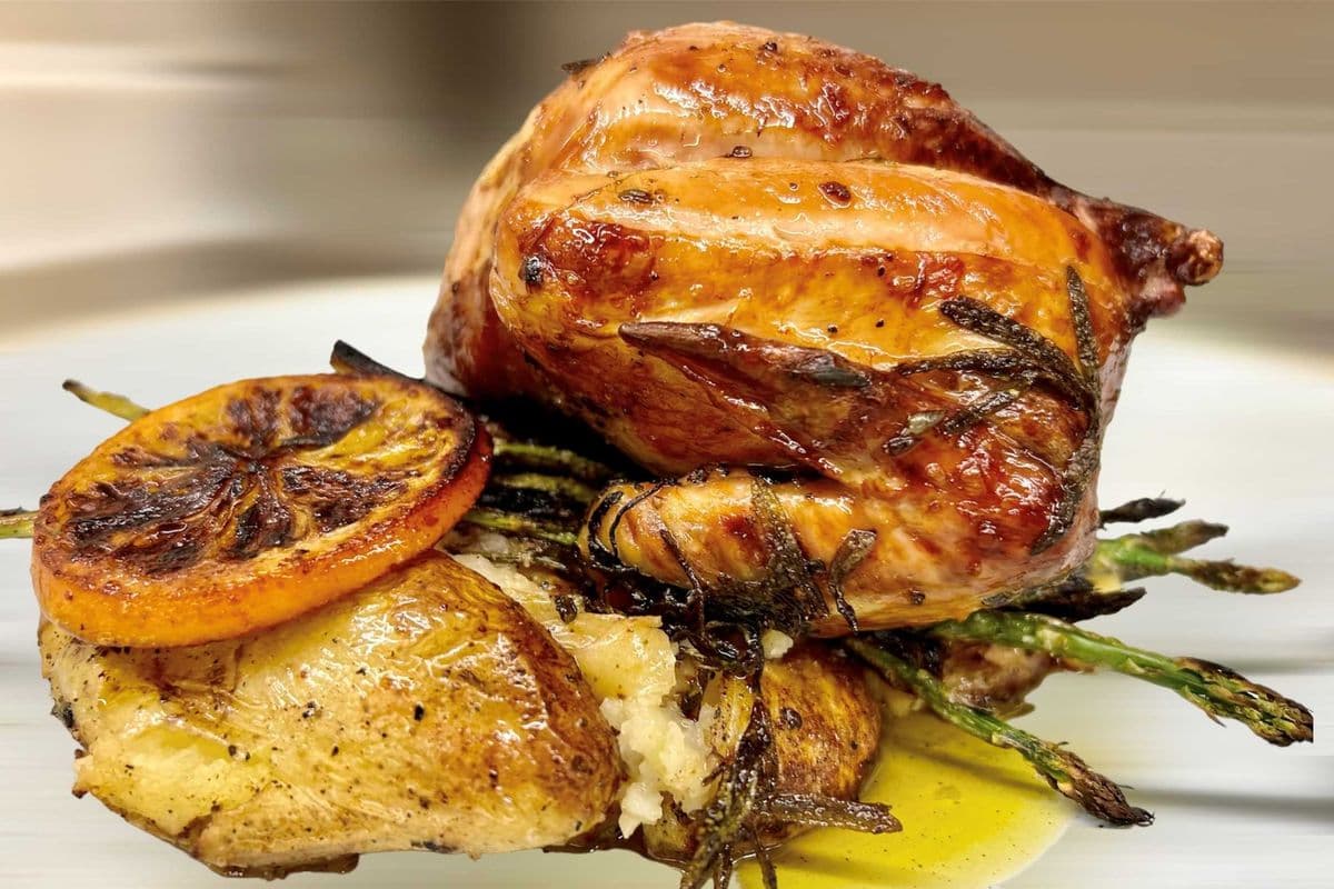 Wood Oven Roasted Chicken
