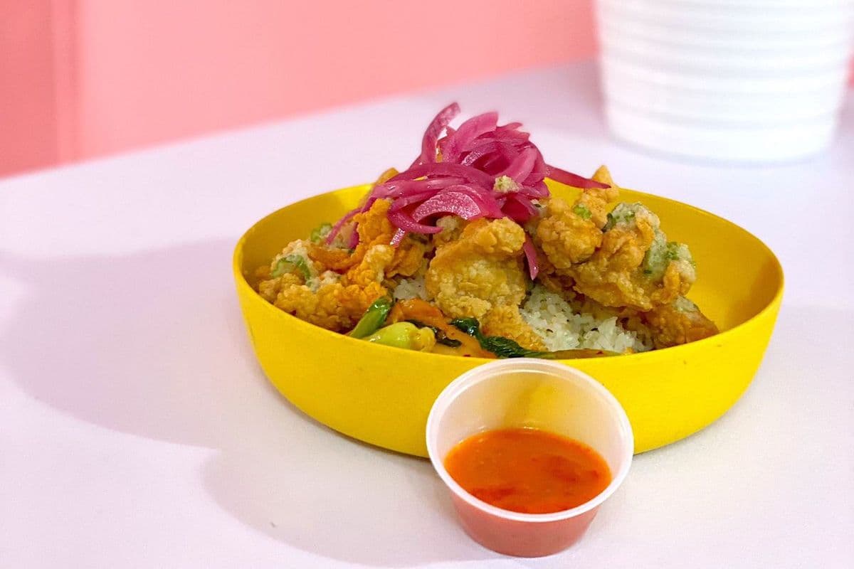 Hainanese Fried Chicken on Rice