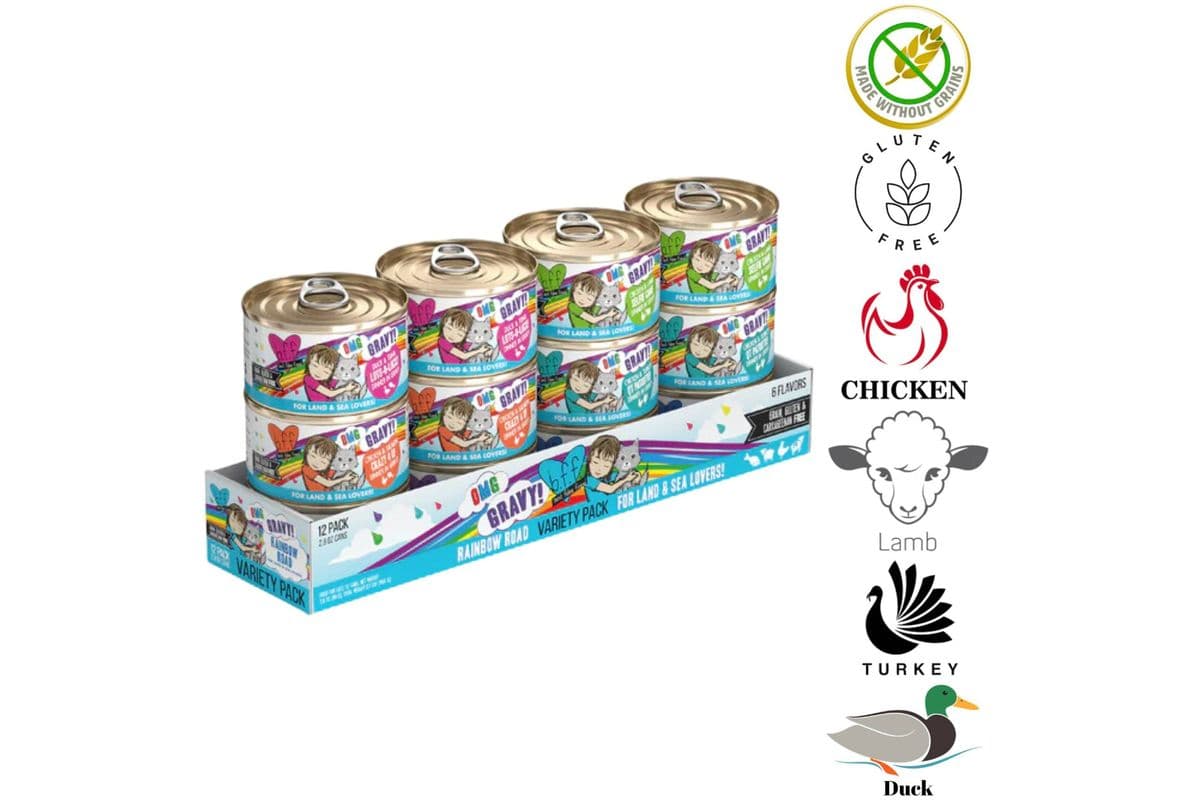 Weruva - OMG Rainbow Road Variety Pack Cat Food (2.8 oz)