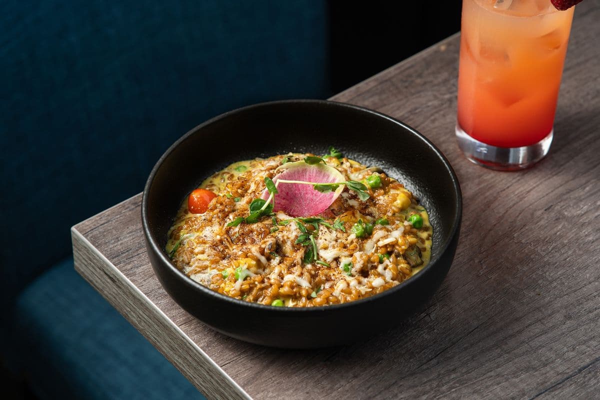 Wheat, Mushroom, and Thyme Risotto (Vegan, A, GF A)
