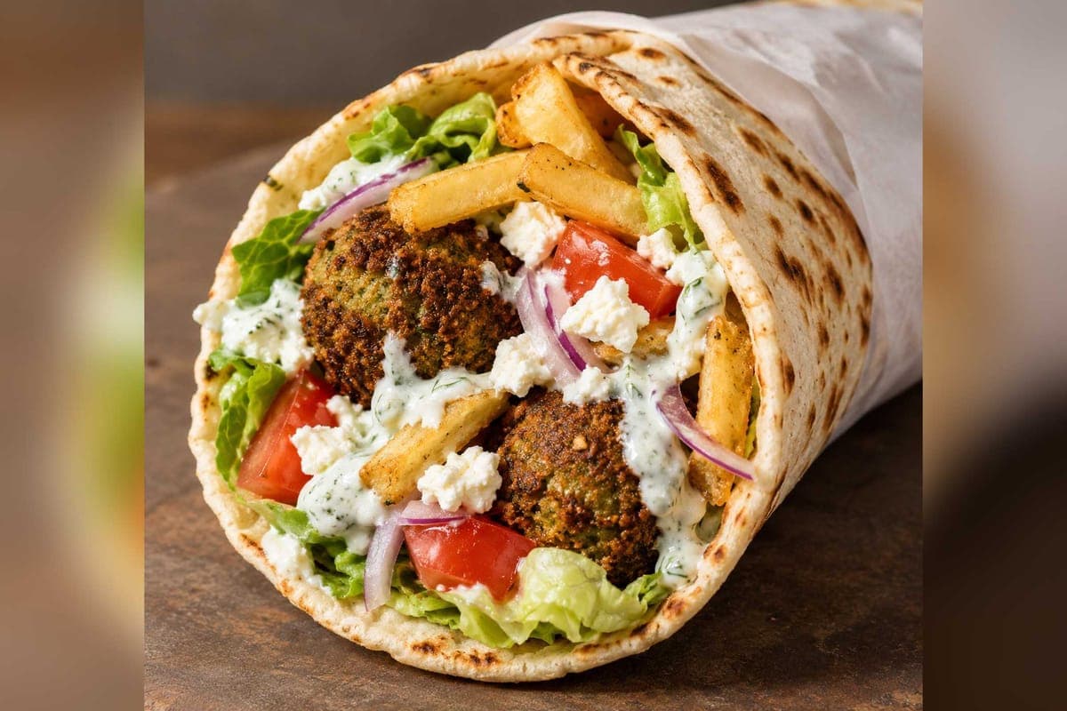 Falafel on a pita