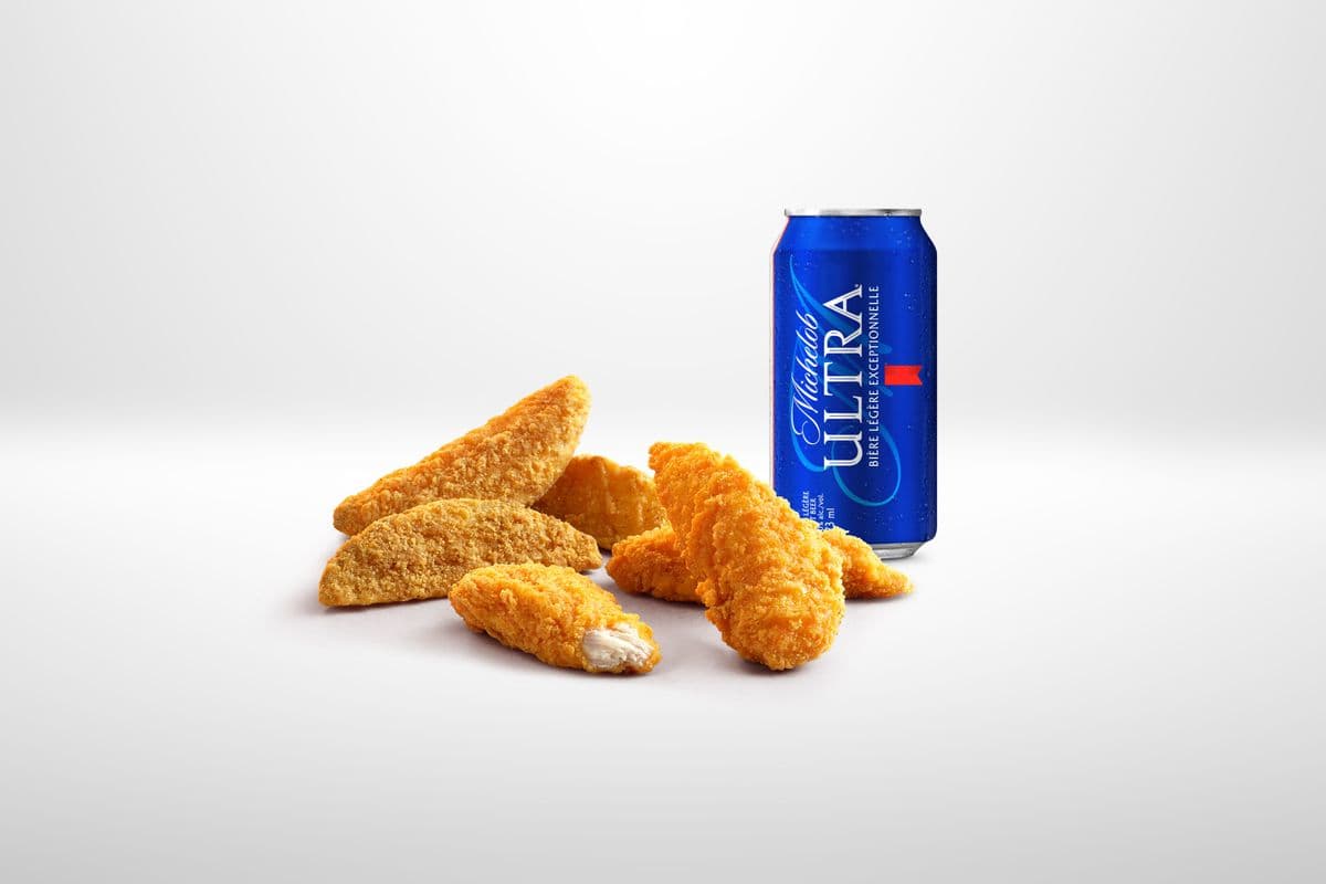 3 Chicken Strips, 3 Wedges & Michelob Ultra (473 ml) (4% ABV)