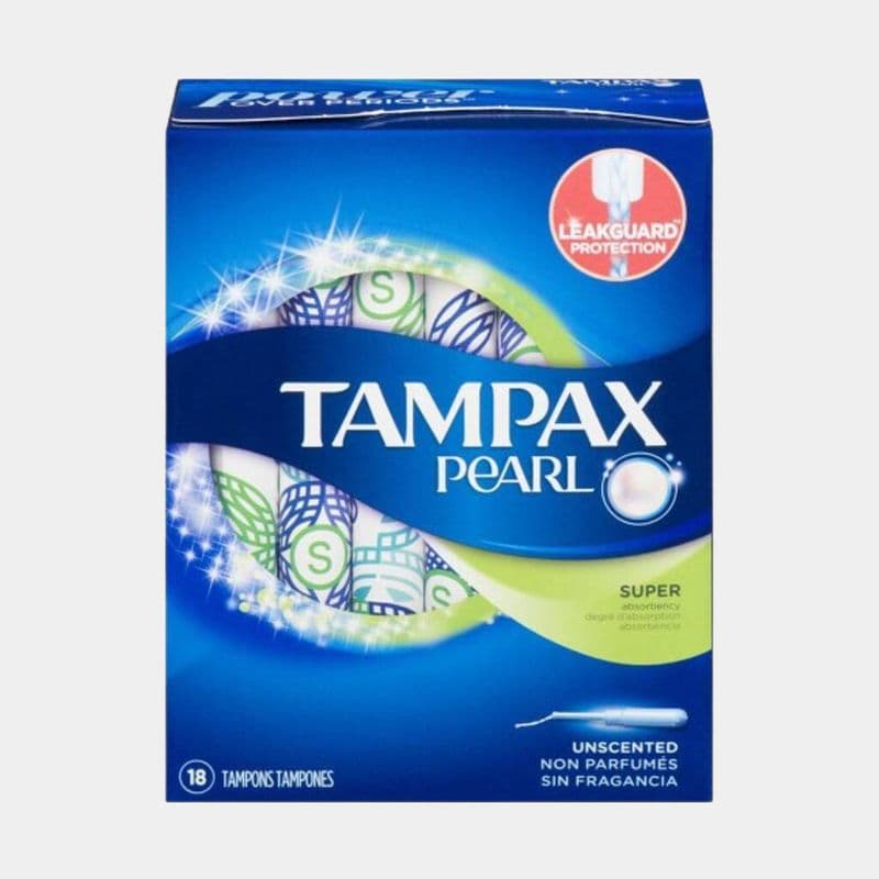 Tampax Pearl Plastic Tampons, Super (18 Ea)