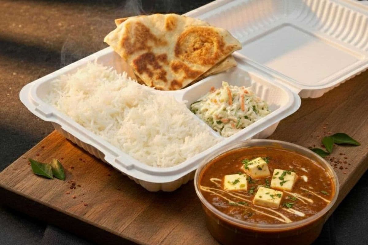 Paneer Butter Masala with Basmati Rice and Butter Naan