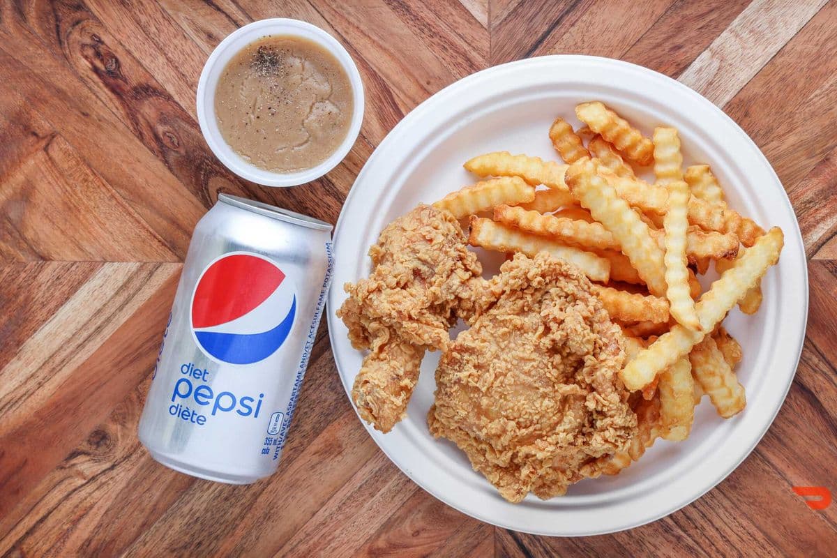 2 pc Snack Combo(Dark meats, Comes with S-fries, S-gravy, pop)