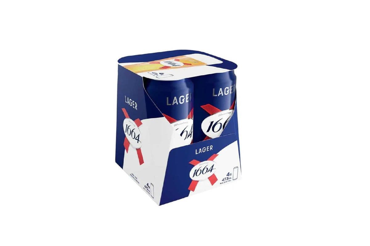Kronenbourg 1664 Lager Beer 4 Cans (4 x 473ml)