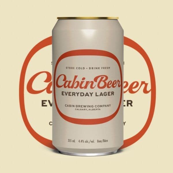 Cabin Beer, Everyday Lager 355ml 4.4% abv