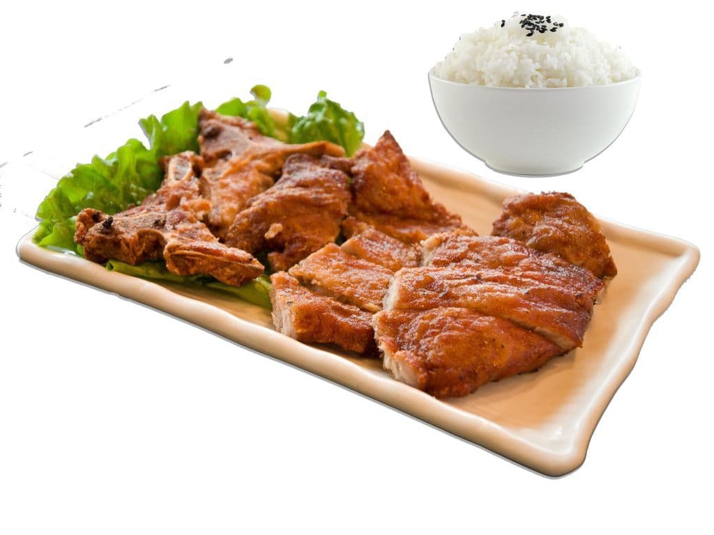 Pork Chop/Boneless Chicken Leg Fried Rice (排骨/雞排炒飯)