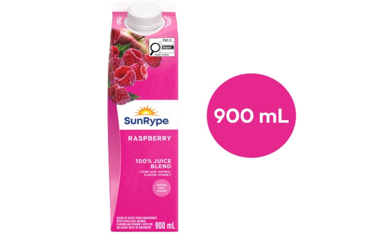 SUN-RYPE RASPBERRY JUICE (900ML)