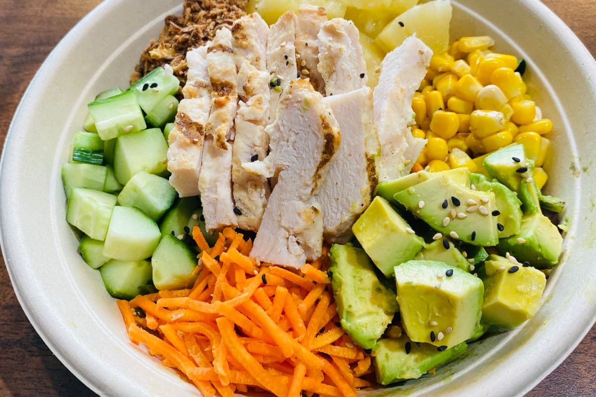 Avocado & Chicken Poke Bowl