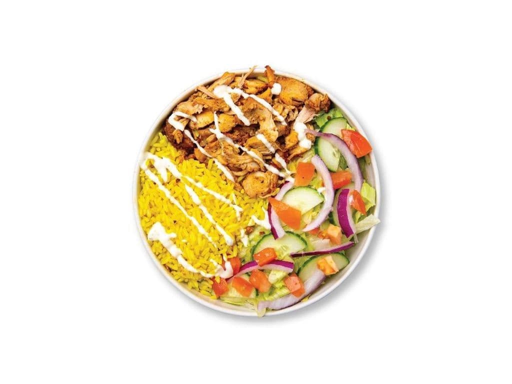 Chicken Shawarma with Rice and Salad