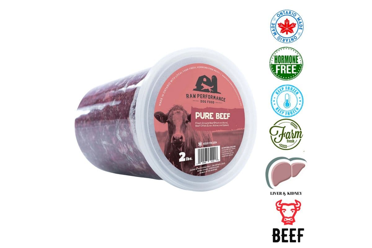 Raw Performance - Pure Beef Raw Dog Food (2 lb)