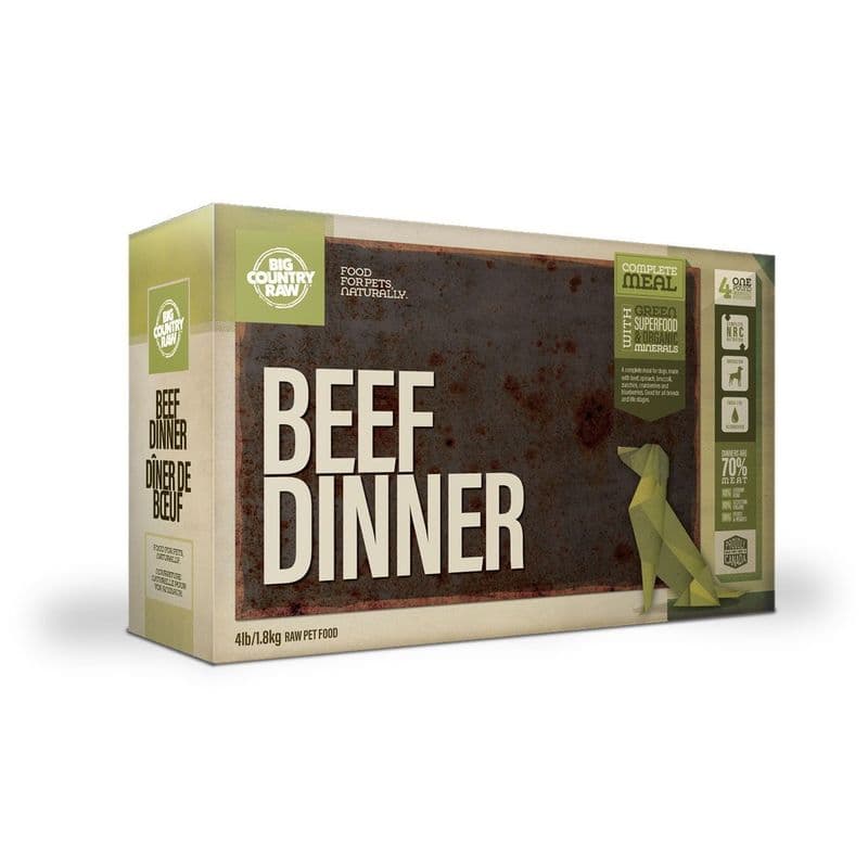 Big Country Raw Beef Dinner Carton - 4 x 1 lb