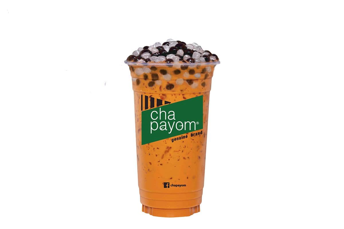 Thai Milk Tea with Tapioca and Konjac Crystal