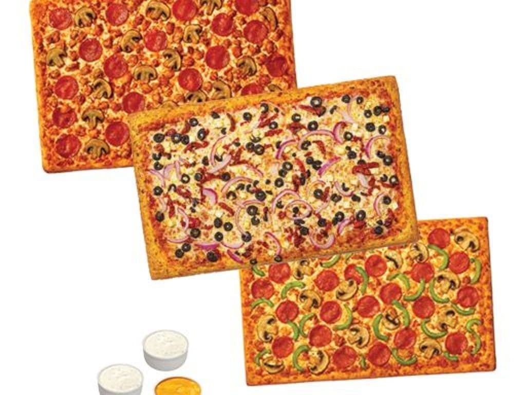 3 Square Pizzas