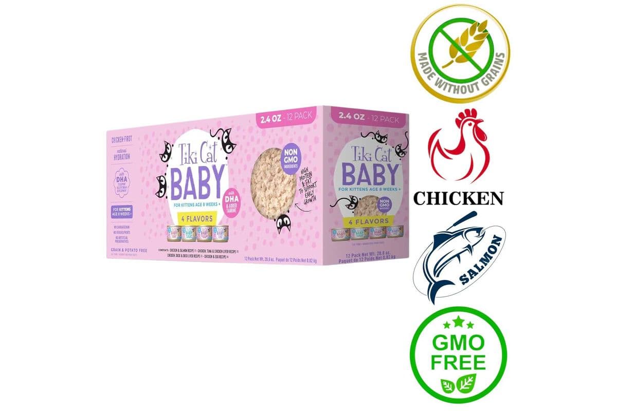 Tiki Cat - Baby For Kittens Variety Pack Canned Cat Food - 2.4 Oz
