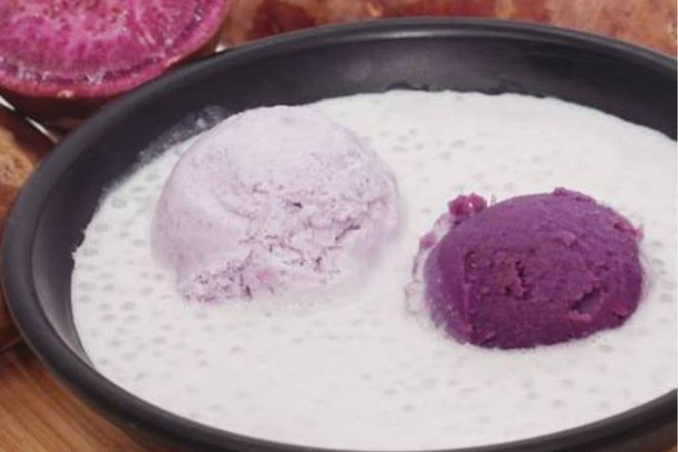 J9. Ube Sago in Coconut Milk with Ice Cream 紫薯雪糕紫薯西米露
