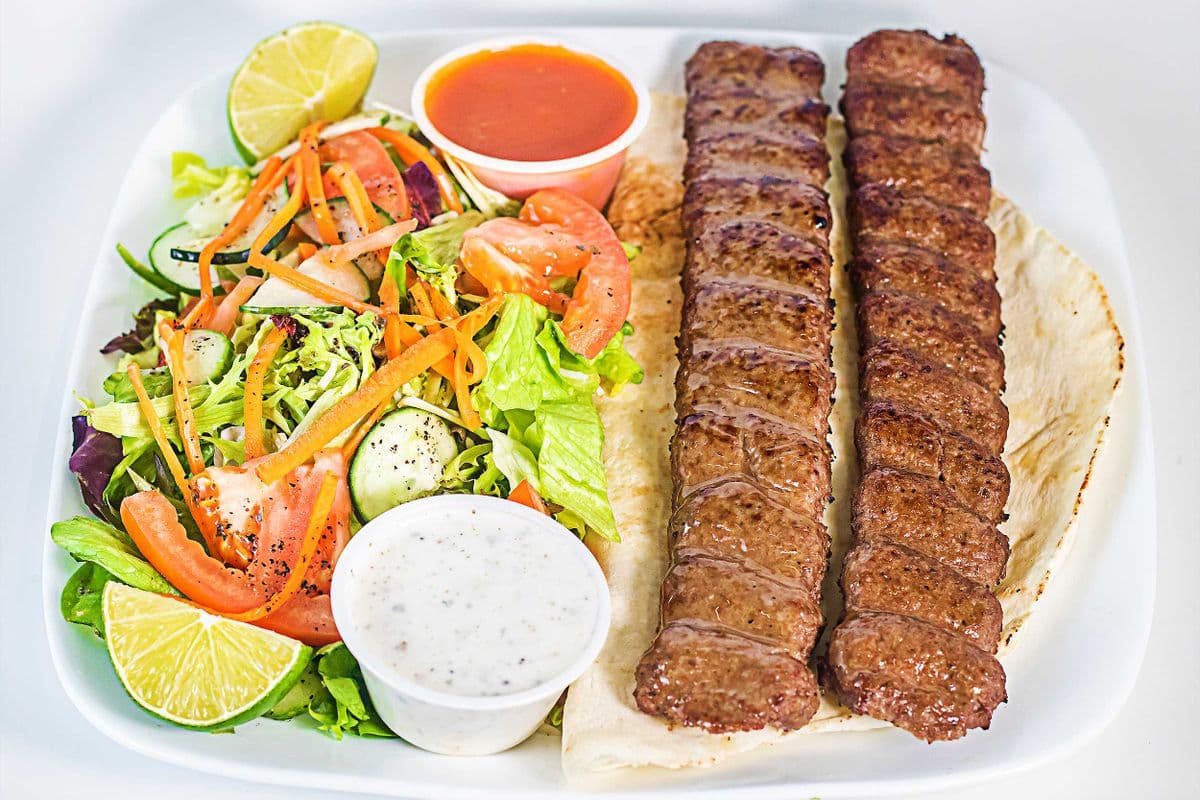Beef Kebab with Salad