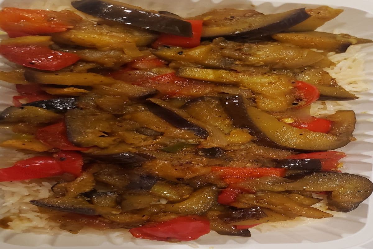 Eggplant with rice // Aubergine au riz