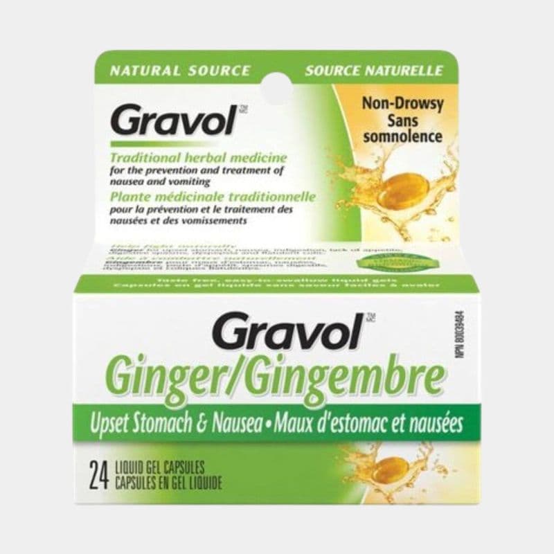 Gravol Ginger Anti Nausea Liquid Gel Capsules (24 Ct)