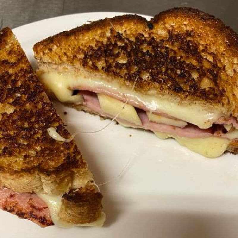 Grilled Ham Apple Swiss
