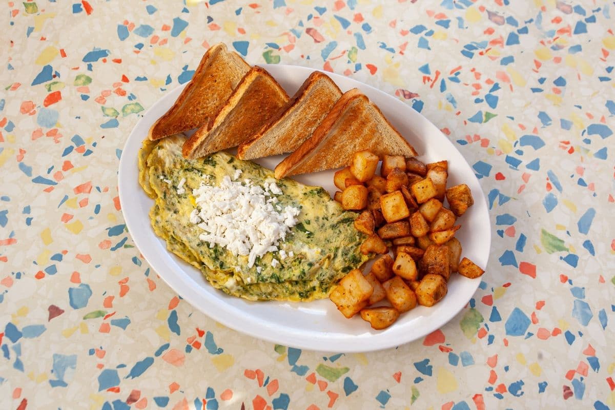 Spinach & Feta omelette