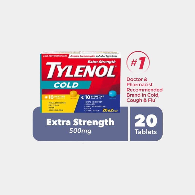 Tylenol Extra Strength Cold Daytime Nighttime Relief (20 Ct)