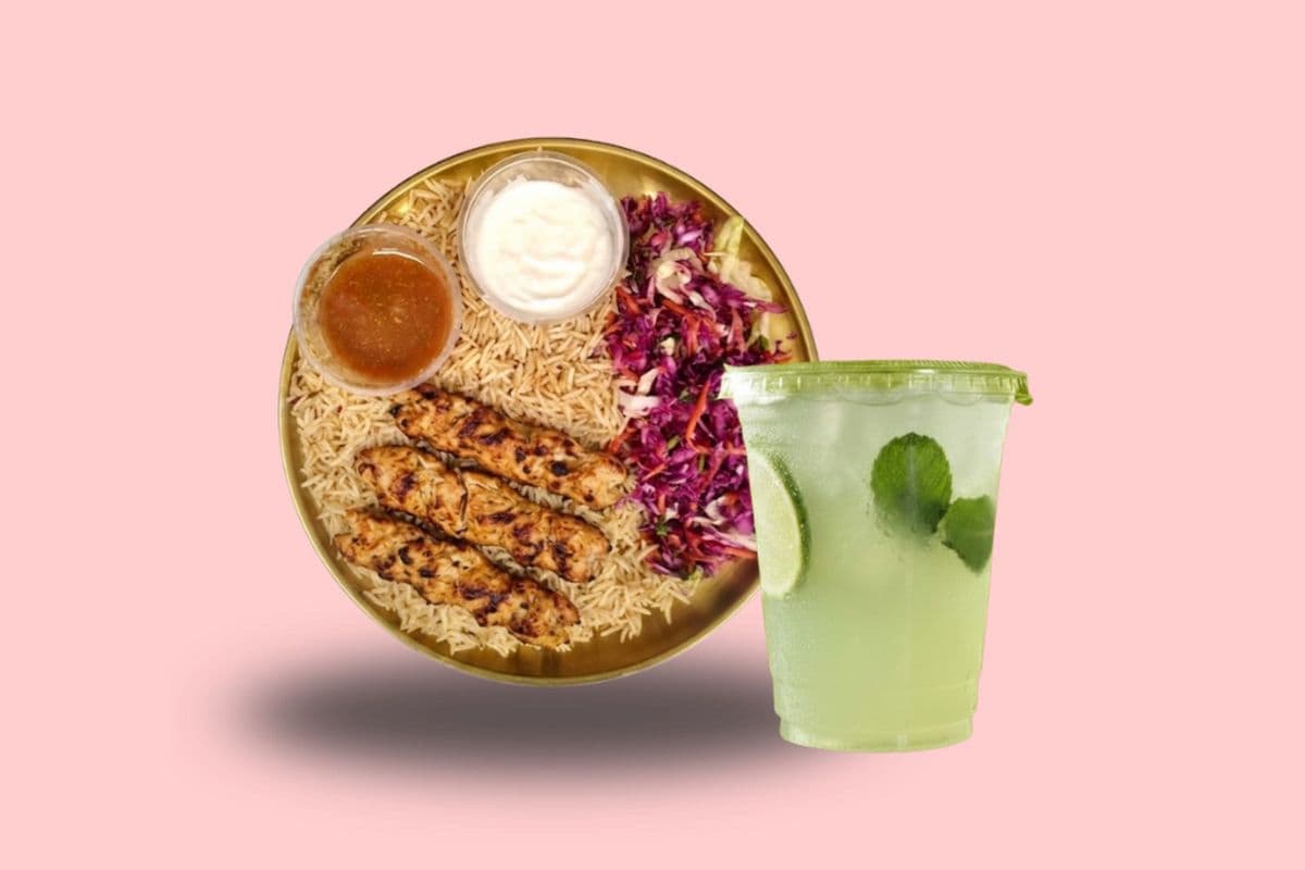 Chicken Kebab Plate + Drink
