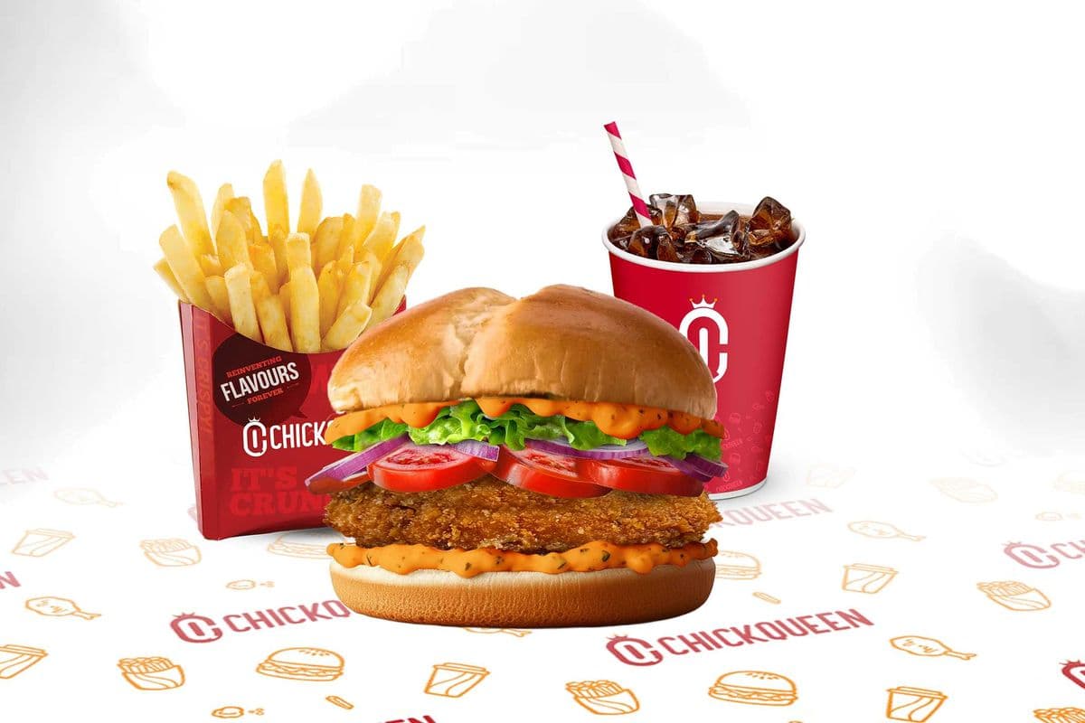 'Spicy' Veggie Tandoori Burger Combo (Includes One Side and Drink)
