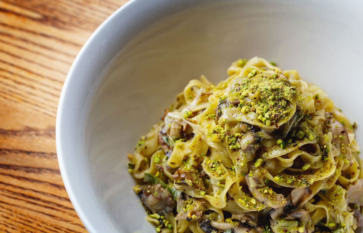 Pistacchio e Funghi Pasta