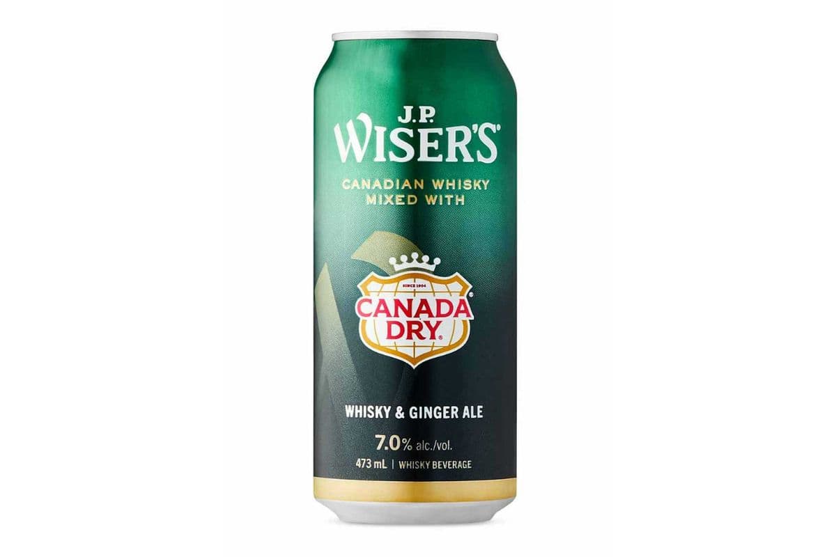 J.P Wiser's Canadian Whisky & Canada Dry Ginger Ale Can (1 x 473ml)