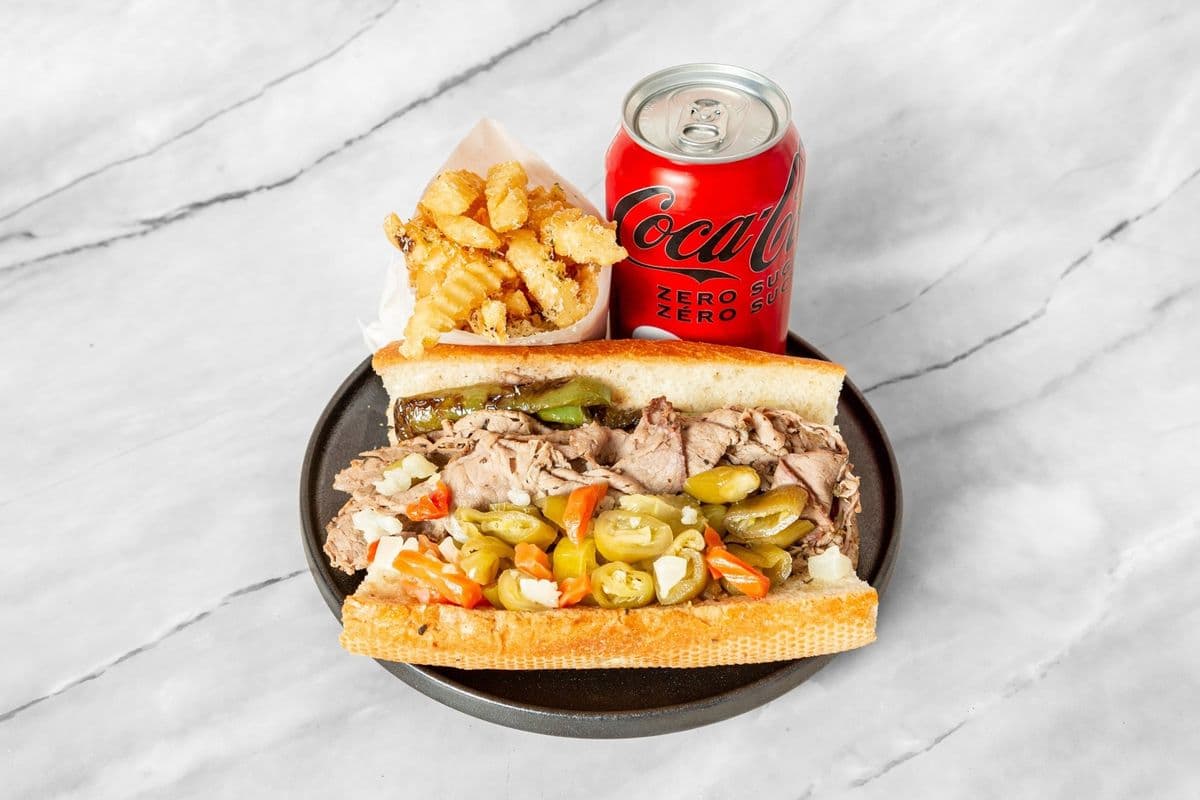 6" Italian Beef Sandwich Combo with Garlic Parmesan Fries