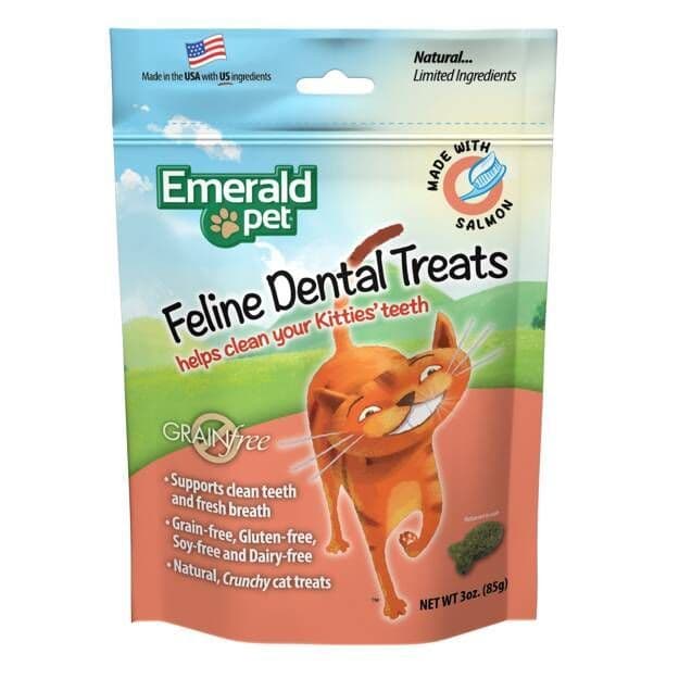 Emerald Pet Cat Dental Treat 3oz - Salmon