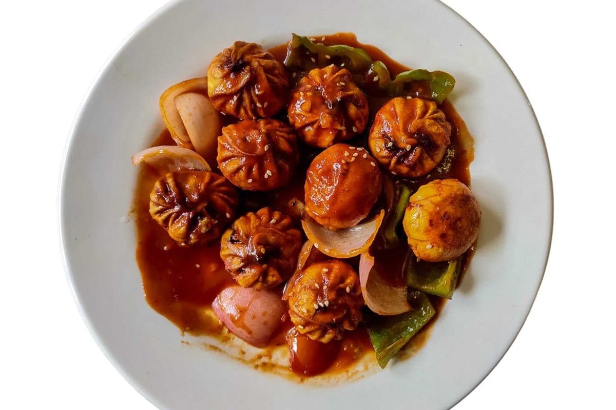 Chilli Momos — Mix Veg Paneer