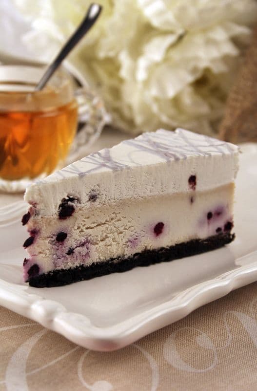 White Chocolate Blueberry Cheesecake