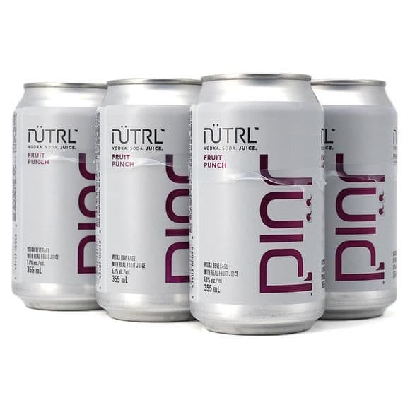 Nutrl Vodka Soda Fruit Punch (6 Cans)