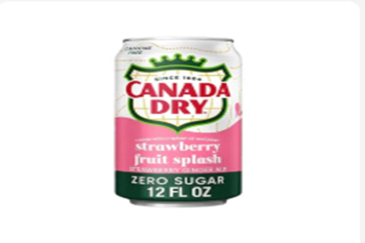 Canada dry strawberry fruit splash zero sugar (355ml) (5 Cal)