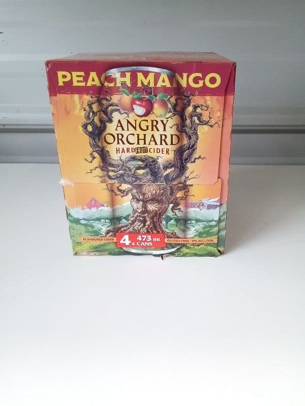 Angry Orchard Hard Fruit Cider Peach Mango (4pk Cans)