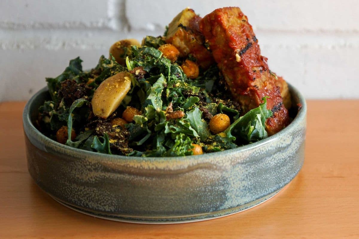 Vegan Kale Caesar Salad