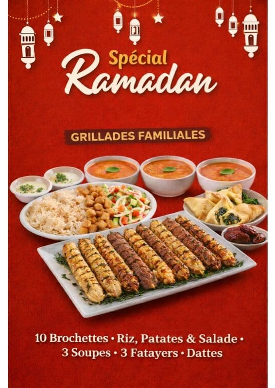 Special Eid - Grand Grillade Familiales (10 Brochettes mixtes)