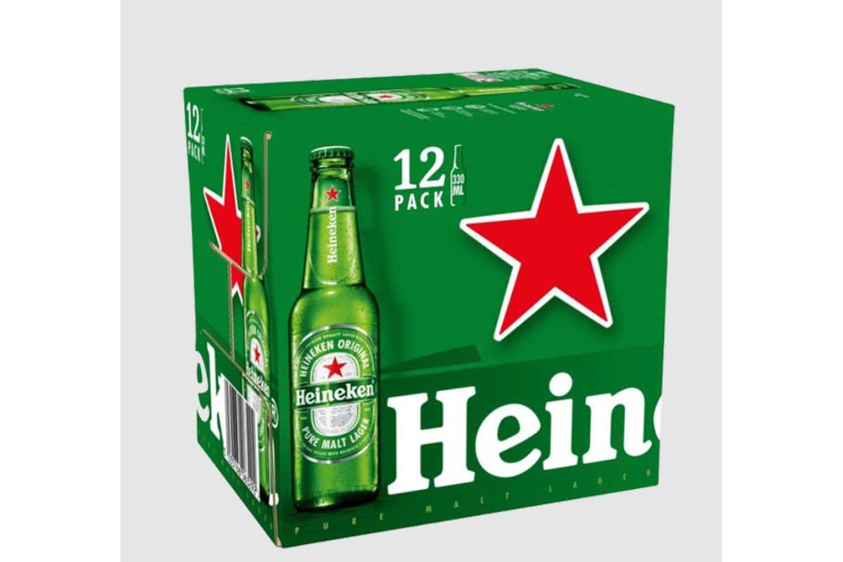 12pk Heineken Bottles (12 x 330ml bottles)