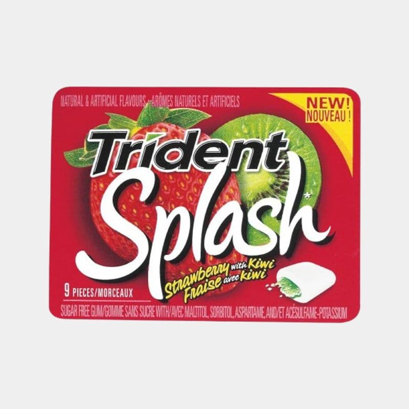 Trident Splash Strawberry Kiwigum (9 Ct)