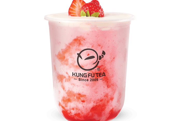 G8. Frappé yogourt aux fraises (perles non-disponible) / Strawberry Yogurt Slush (pearls not available)