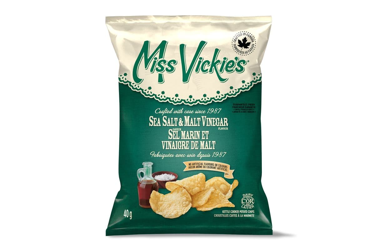 Miss Vickie's® Sel marin et vinaigre de malt / Miss Vickie's® Sea Salt & Malt Vinegar Chips (210 Cals)