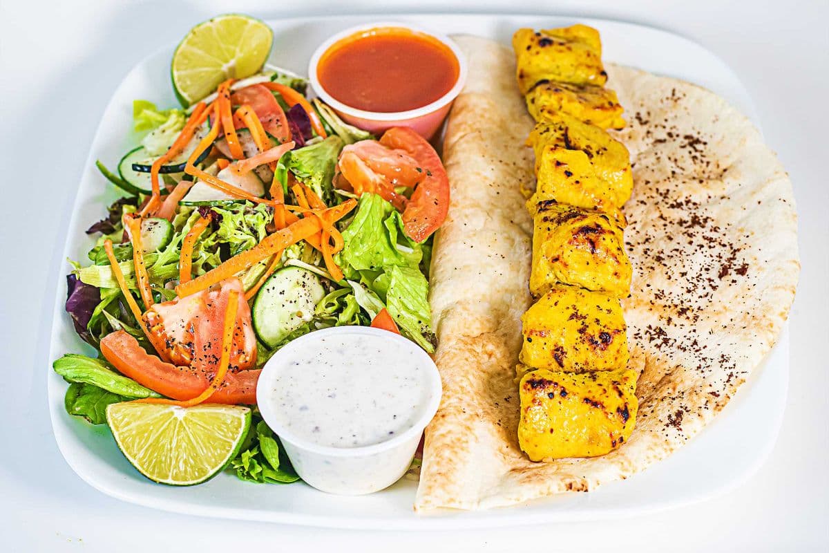 Chicken Kebab with Salad