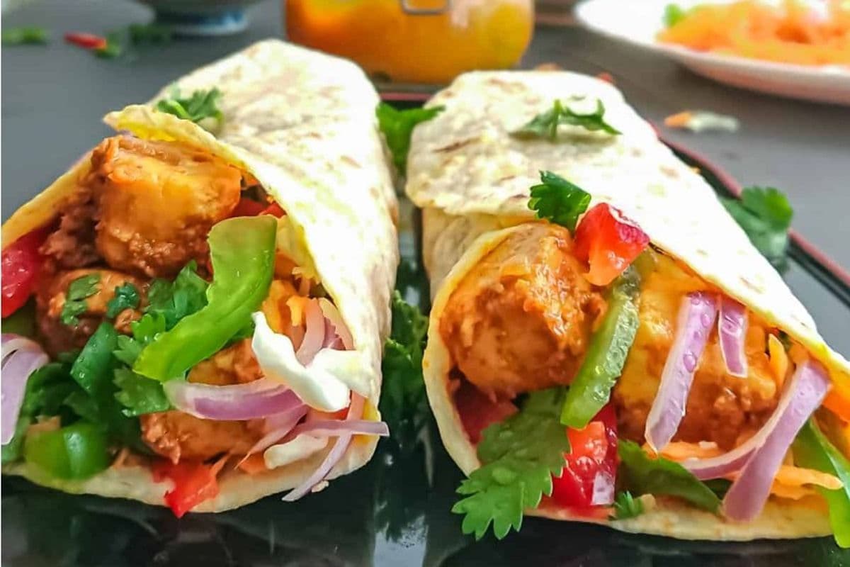 Achari Paneer Wrap