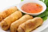 2. Vegetarian Spring Rolls (4 pcs)
