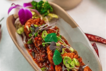 Chili Garlic Chicken Momo